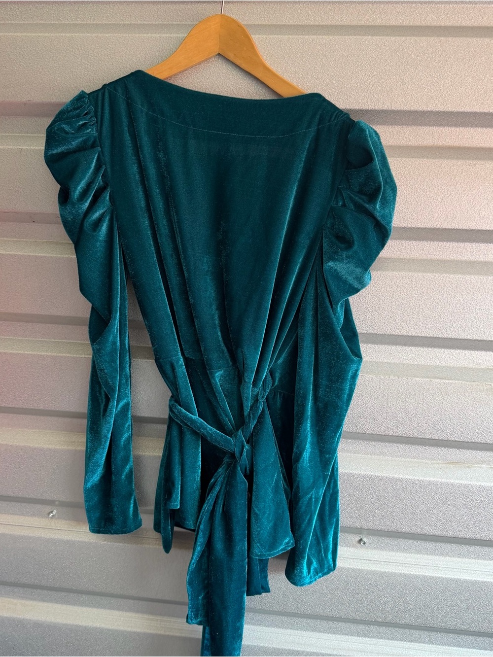 PatBO BLUE VELVET TOP - Picture 6 of 7